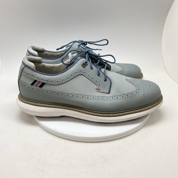 FootJoy Other - FootJoy Traditions Golf Shoes Mens 11.5 W Gray Soft Spikes Wingtip 57912